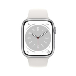 Apple Watch Series 8 GPS 45mm Aluminum Case and White Sport Strap  