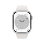 Apple Watch Series 8 GPS 45mm Aluminum Case and White Sport Strap  