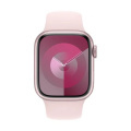 Apple Watch Series 9 GPS 41mm Caixa de alumínio rosa com bracelete desportiva rosa claro S/M
