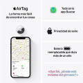 Apple AirTag Bluetooth Plata, Blanco 