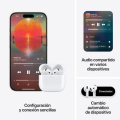 Auscultadores sem fios Apple AirPods 4 com estojo de carregamento