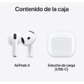 Auscultadores sem fios Apple AirPods 4 com estojo de carregamento