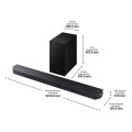 Samsung Q600F Barra de sonido Bluetooth HDMI eARC 9 altavoces Subwoofer SpaceFit Pro 