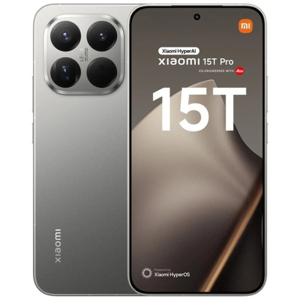 Xiaomi 15T Pro 12GB 512GB 6.83'' AMOLED 5G Dual SIM Cámara Leica 50MP Android 16 Gris 