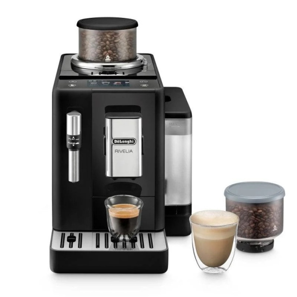 DeLonghi Rivelia EXAM440.55.B Cafetera Superautomática con Molinillo Integrado 19 Bares Negra 