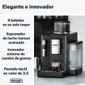 DeLonghi Rivelia EXAM440.55.B Cafetera Superautomática con Molinillo Integrado 19 Bares Negra 