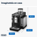 DeLonghi Rivelia EXAM440.55.B Cafetera Superautomática con Molinillo Integrado 19 Bares Negra 